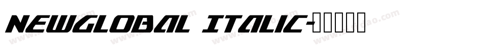 NewGlobal Italic字体转换